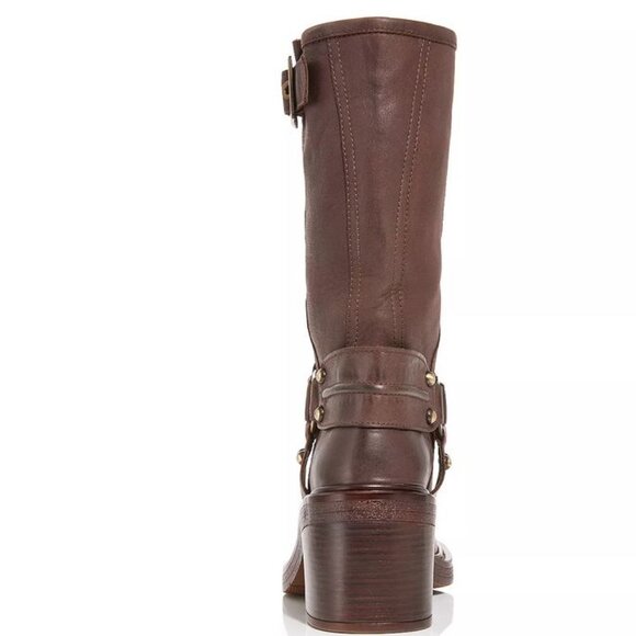 Aqua Women’s Buckled Block Heel Moto Boots, 37 - Picture 12 of 13